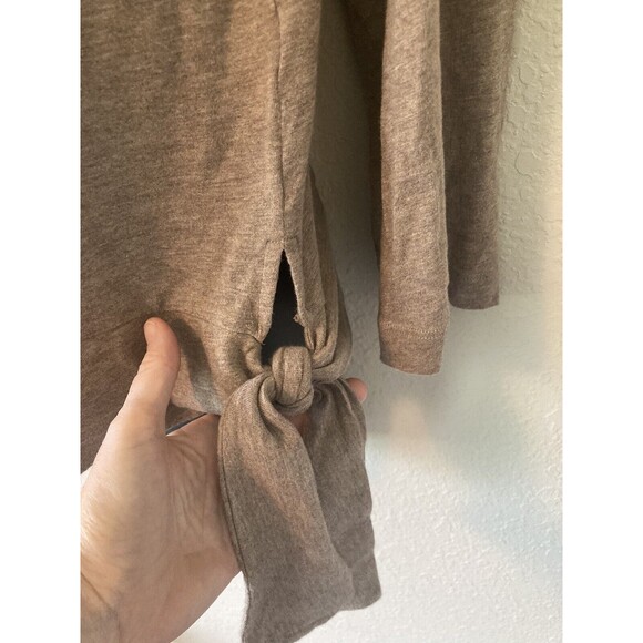 J.Jill Pure Jill Top Womens Size XS Tie Side Brown - Picture 3 of 7